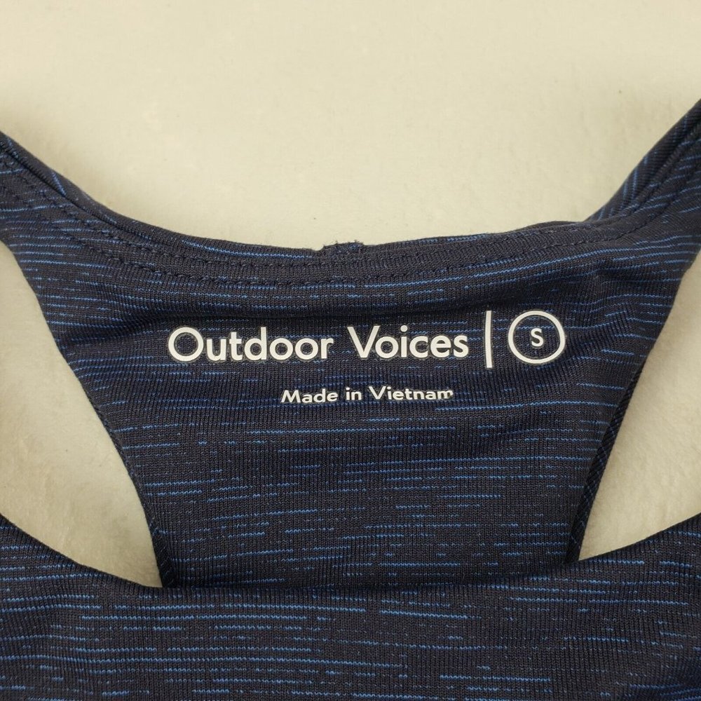 Outdoor Voices TechSweat Move Free Crop Top Blue Womens Small Sports Bra - Picture 10 of 12